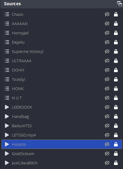 Source Hierarchy for the OBS meme scene